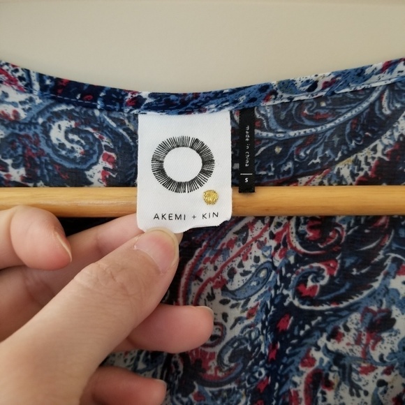 Anthropologie Akemi + Kin Paisley Keyhole Tank Sm - Picture 6 of 8